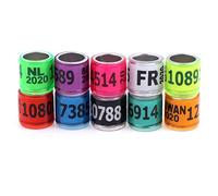 zalati Aves Anillos de Aluminio 100pcs Anillo de Pie Bandas de Pierna para Carreras Paloma Loro Pinzón Canario escotilla Aves - Color Al Azar