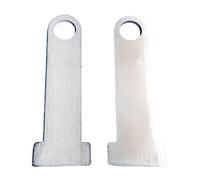 zalati Barra de sujeción de Hebilla Abierta/Completa para Motocicleta, 2 uds., Almohadilla de Bloqueo de liberación rápida de Metal para Colgador de Casco, fácil de Instalar, Uso - Plateado