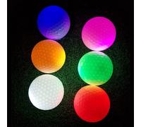 zalati Brillan en las pelotas de golf oscuras, 6 unidades, luces LED, con iluminación de 5-8 mins/tiempo para 48 horas de duración de la batería con multicolor