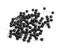 zalati Dolls Eyes 100pcs Plastic Needle Felt Teddy Bear Doll Toys - Negro, 6mm / 0.23inch