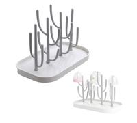 zalati Estante de secado de botellas con bandeja de agua extraíble, Sujeta Biberones, para botellas, tetinas, tazas, piezas de bomba y accesorios secador