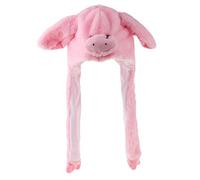 zalati Gorro de Felpa con Orejeras emergentes Estilo Cerdo y Bufanda de Pata de presión Larga para una decoración Divertida protección cálida