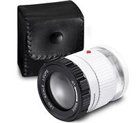 zalati Lupa de 30 aumentos ajustable de longitud focal con luz UV LED para joyas, monedas, sellos, placas de piedras preciosas, color blanco