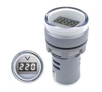 zalati Mini medidor de voltaje con pantalla digital LED Luz indicadora de voltímetro de CA 110V 220V 22MM AD16 AD16-22DSV AC12 60-500V - Blanco