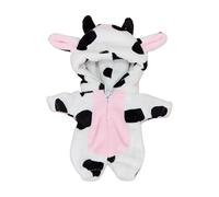 zalati Mini Pijama para muñecas de 16 cm (6.3") - Camisón de Peluche Suave Estilo Vaca lechera - NO Compatible (17-18 cm)