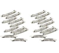 zalati Pinzas para el pelo largo francés Pasador metal plata DIY Accesorios para el pelo para manualidades arcos 10 unids 8 cm (Paquete de 2)