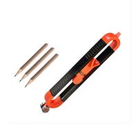 zalati Regla de marcado de perfil de medidor de contorno Duplicador profesional para carpintería para marcar ángulos de copia laminados - negro