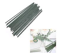 zalati Tallos florales artificiales, 100 tallos de flores artificiales para manualidades, suministros de alambre para hacer coronas de alambre, 9.8 pulgadas