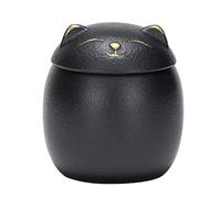 zalati Tarro de cerámica estilo gato de la suerte, hoja de té, café, grano, azúcar, almacenamiento de alimentos, aperitivos, dulces, recipiente para decoración de encimera de cocina, 160 ml