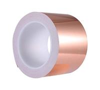 Zalava Cinta de Cobre, Repelente de Babosas y Caracoles, Protector contra Caracoles, Cinta de Cobre Adhesiva Fuerte, También para Proyectos de DIY y Circuitos (70mm × 20M)