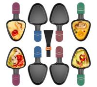 Zalava Sartén Cuadrada Profesional para Raclette, Aleación de Aluminio Reforzado, Revestimiento Antiadherente Permanente, con Espátula y Mango Aislante