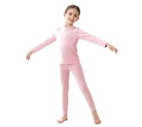 Zaldita Ropa interior térmica para niños y niñas, pantalones largos, ropa interior térmica, camiseta térmica, camiseta de invierno, conjunto de ejercicios, Rosa., 122-128