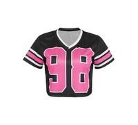 Zaldita Top Slim Fit Damen Tennis Golf Short Tshirts Sport Shirt Eng Cheerleading Tanzkleidung Trainingsoberteil T Shirt mit Kurzarm Training, Negro , XS