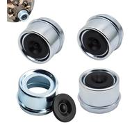 ZALHIN 4 Pcs Tapa Antipolvo para Cojinete De Eje De Remolque - Tapas De Cubo De Remolque, Accesorios Remolques, Con 4x Tapones De Goma, Se Adapta A La Mayoría De Los Ejes De 2000-3500lbs