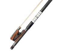ZALHIN Arco Profesional para violín Tela Escocesa De Fibra De Carbono con Incrustaciones De Alambre Plateado, Arco De Violín De Biblioteca con Cola De Hilo De Flor Negra Y Plateada (Color : 1/8)
