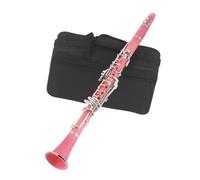 ZALHIN Clarinete Clarinete De 17 Teclas BB Tone Tune Clarinete De Baquelita Rosa con Funda De Tela Guantes Lengüetas Clip Accesorios para Instrumentos De Viento De Madera