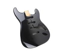 ZALHIN Cuerpo de Guitarra Cuerpo De Guitarra Eléctrica De Dos Puntas De Color Negro para Ranura para Pastillas ST North American Alder HHH Y SSS(SSS)