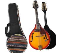 ZALHIN Mandolinas Instrumentos Musicales Mandolina Eléctrica De 8 Cuerdas Instrumento Melódico Clásico Mandolina Eléctrica De Estilo A con Mochila De Transporte De Tela(Mandolin)