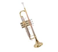 ZALHIN Trompeta Trompeta Plana B, Boquilla De Bronce Fosforado Tubo De Paso De Cobre Boca De Latón Chapada En Plata 7C