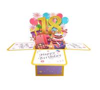 Zalingo Tarjeta Pop Up de 18º Cumpleaños para Niñas, Dulce Tarjeta 3D de Felicitación para Ella