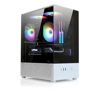 Zalman CUBIX-G Micro-ATX - Funda para PC, MATX con 3 ventiladores FRGB de 120 mm preinstalados, paneles de vidrio templado con vista panorámica, puerto USB tipo C, se adapta a GPU de hasta 280 mm