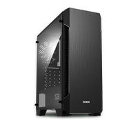 Zalman S3 ATX - Carcasa para computadora de Torre Media, Tres (3) Ventiladores preinstalados de 120 mm con Panel Lateral acrílico Ahumado y diseño de Malla Estampada, Color Negro