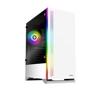 Zalman S5 Blanco - Caja de Torre Media con Ventana Lateral de Cristal Templado e iluminación RGB (Categoría: Carcasa de PC)