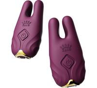 ZALO Zalo - Nave Wireless Vibrating Nipple Clamps Velvet Purple