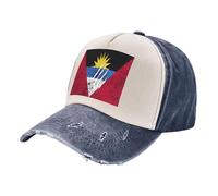 ZALXOZYL Bandera Nacional de Antigua Y Barbuda,Malla Transpirable,Sombrero de Sol Ajustable para Hombres Y Mujeres,Vacaciones,Uso Diario Informal. Navy Blue One Size
