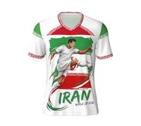 ZALXOZYL Camiseta Cuello V Bandera de Irán C Series L