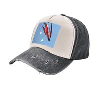 ZALXOZYL Gorra de Béisbol Clásica, Gorra de Papá de Mezclilla Lavada Vintage con La Bandera de Micronesia, Ajustable, de Algodón Unisex para Amantes del Estilo Tradicional. 4 One Size