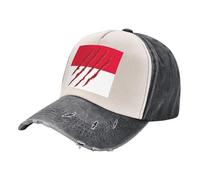 ZALXOZYL Gorra de Béisbol de Golf Lavada Vintage de Estilo Retro con Estampado de La Bandera de Mónaco, de Mezclilla, Ajustable. 4 One Size