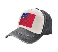 ZALXOZYL Gorra de Béisbol Estilo Camionero Estilo Vaquero Vintage para Golf con Estampado de Bandera de Samoa, Estilo Retro, Ajustable para Exteriores. 4 One Size