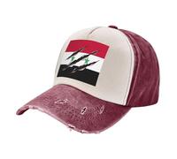 ZALXOZYL Gorra de Béisbol Fan Flag Syria Sportswear Snapback Cap Mesh All-Comb Style Dark Red One Size