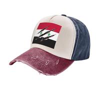 ZALXOZYL Gorra de Béisbol Fan Flag Syria Sportswear Snapback Cap Mesh All-Comb Style Navy and Red One Size