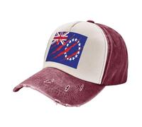 ZALXOZYL Gorra de Béisbol Soft Flag Cook Islands Estampada, Ajustable Y Transpirable, para Deportes, Golf Y Pesca. Dark Red One Size