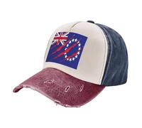ZALXOZYL Gorra de Béisbol Soft Flag Cook Islands Estampada, Ajustable Y Transpirable, para Deportes, Golf Y Pesca. Navy and Red One Size