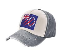 ZALXOZYL Gorra de Béisbol Soft Flag Cook Islands Estampada, Ajustable Y Transpirable, para Deportes, Golf Y Pesca. Gray One Size