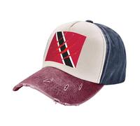 ZALXOZYL Gorra de Béisbol Unisex con Estampado de la Bandera de Trinidad Y Tobago, Ajustable Y Transpirable, para Deportes Y Running. Navy and Red One Size
