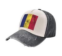 ZALXOZYL Gorra de Béisbol Vintage Lavada 100% Algodón con Estampado de La Bandera de Chad, Ligera Y Transpirable, Unisex, para Actividades Al Aire Libre. 4 One Size