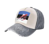 ZALXOZYL Gorra de Béisbol Vintage Suave y Cómoda, Lavada y Desgastada, Unisex, con Estampado de La Bandera de Estonia, ala Curva, para el Sol, para Uso Diario en La Calle y para IR Al Trabajo. Gray