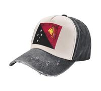 ZALXOZYL Gorra de Papá con Estampado de Union Jack,Gorra Vaquera Retro con Bloques de Color Lavados Y Bandera de Papúa Nueva Guinea,Unisex,Ajustable,para Mostrar Tu Orgullo Británico. 4 One Size