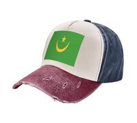 ZALXOZYL Gorra Deportiva - Gorra de Béisbol desgastada para Hombre En con Estampado de Bandera En Mezclilla Lavada Vintage, Ideal para Entrenamiento de Boxeo Y Fitness. Tibetan Red One Size