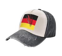 ZALXOZYL Gorras de Moda Vintage con Bandera de Alemania, Gorra de Béisbol Vaquera Desgastada Retro, Unisex de Estilo Clásico para Tendencias de Moda Retro Y Nostálgica. 4 One Size