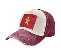 ZALXOZYL Gorras Versátiles de Moda con Bandera de Vietnam, Gorra de Béisbol de Mezclilla Lavada Retro, Unisex, para Múltiples Ocasiones, para Diversos Estilos Y Eventos. 2 One Size