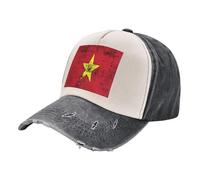 ZALXOZYL Gorras Versátiles de Moda con Bandera de Vietnam, Gorra de Béisbol de Mezclilla Lavada Retro, Unisex, para Múltiples Ocasiones, para Diversos Estilos Y Eventos. 4 One Size