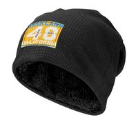 ZALXOZYL Gorro de Invierno Ligero Protocolo - Suave Calidez para Paseos Formales Forro Interior de Felpa Patrones de Números Unisex para Construir Relaciones Black 3