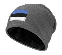 ZALXOZYL Gorro Térmico de Forro Polar Acogedor para Adultos, con Estampado de la Bandera Nacional de Estonia, Antiestático, Cómodo para El Invierno, Uso Diario Al Aire Libre. Gray Size