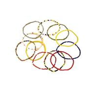 ZALXOZYL Pulsera de 13 Piezas con Cuentas Naturales Pulidas a Mano, Joyería con Piedras Preciosas de Ágata y Chakras para Mujeres y Hombres, Regalo de Cumpleaños.13Braceletstrings18Cm