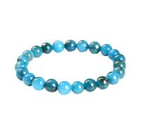 ZALXOZYL Pulsera de Cuentas Naturales Pulidas a Mano, Joyería con Piedras Preciosas de Ágata y Chakras para Mujeres y Hombres, Regalo de Cumpleaños.Bluestone8Mm